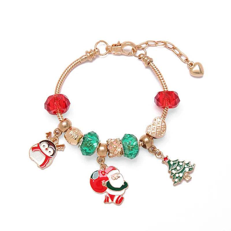 Skanto | Julestrømper Diy Barne Davids Hjort Snømann Pendelarmbånd Sett