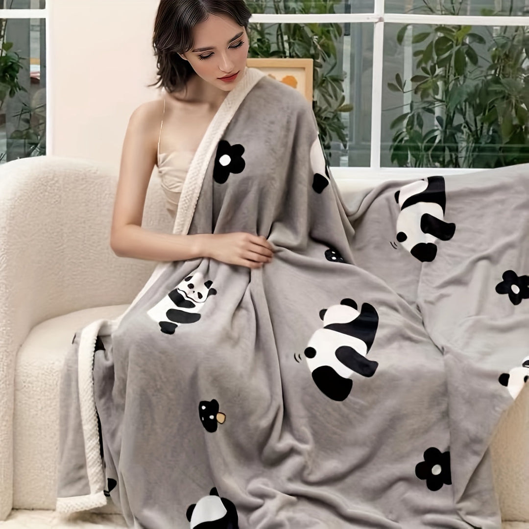 PandaSnuggle – Luksus Flanell Fleece Teppe Skanto