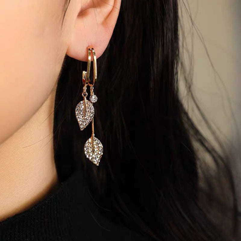 Skanto | Nature Elegance Krystall Lange Fringe Øredobber