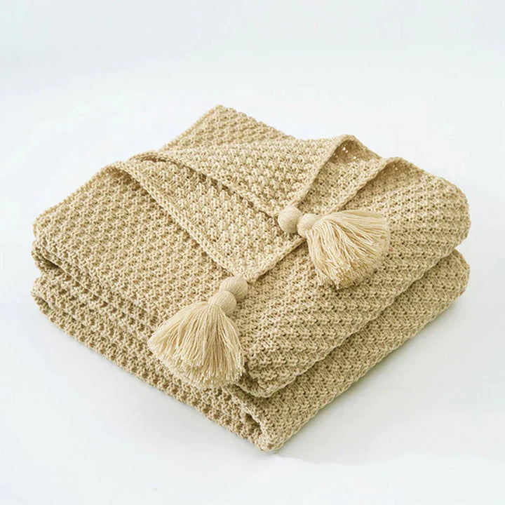 Skanto | Ullteppe ArcticHaven | Skandinavisk Design med Pomponger & Kuler | Varmt & Stylish