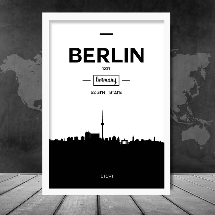 Berlins skyline-bybildetrykk