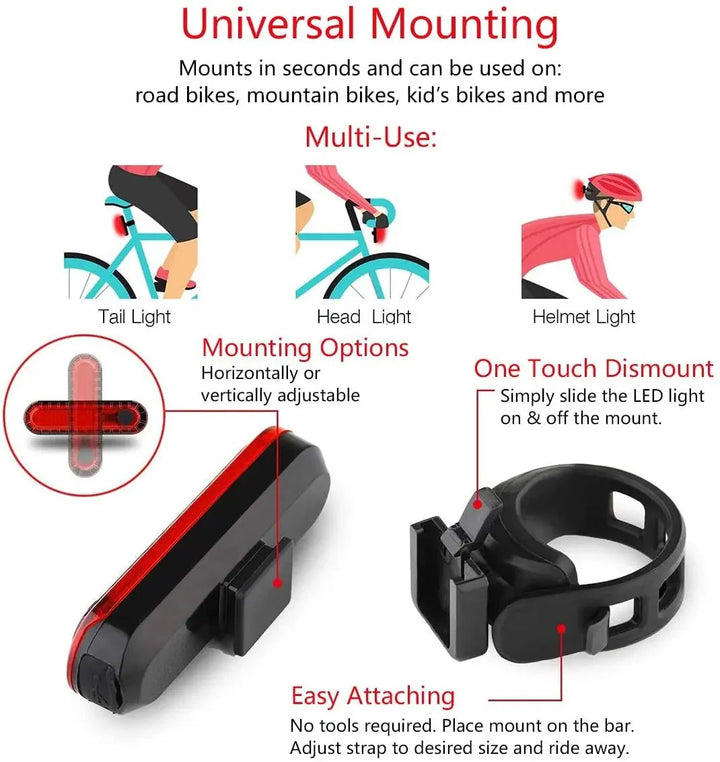 Skanto | BikeLite – USB sykkel baklys for maksimal synlighet og sikkerhet