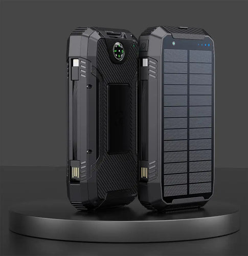 Skanto | 30000mAh Solenergi Lader Trådløs Vanntett Power Bank Ekstern