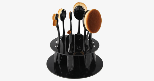 Skanto | Makeup Børsteholder for Sett med 10 Ovale Børster – Hjem for Dine Børster