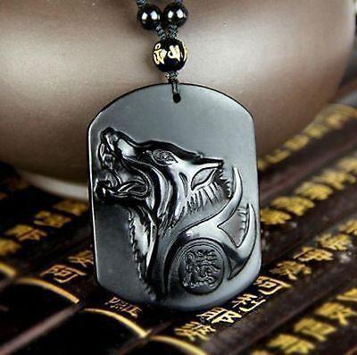 Black Wolf Obsidian Halskjede | Skanto