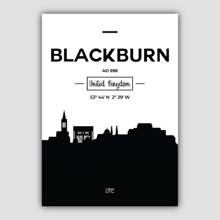Blackburn City Skyline byutsiktstrykk