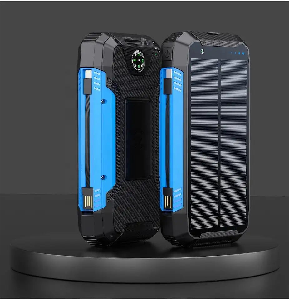 Skanto | 30000mAh Solenergi Lader Trådløs Vanntett Power Bank Ekstern