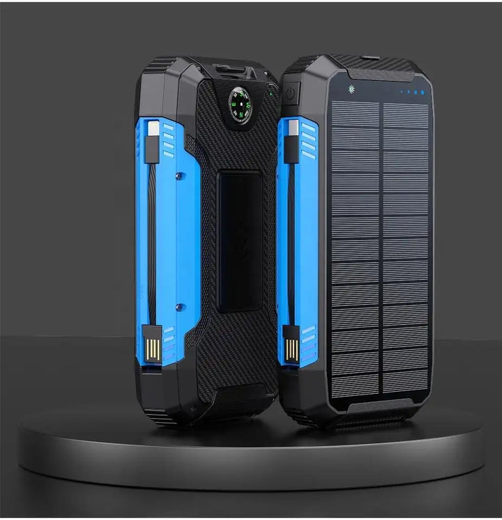 Skanto | 30000mAh Solenergi Lader Trådløs Vanntett Power Bank Ekstern