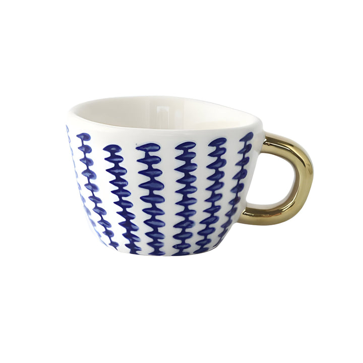 Keramikkopp med geometrisk design – Stilig og moderne | Ideell for kaffe eller te | Skanto