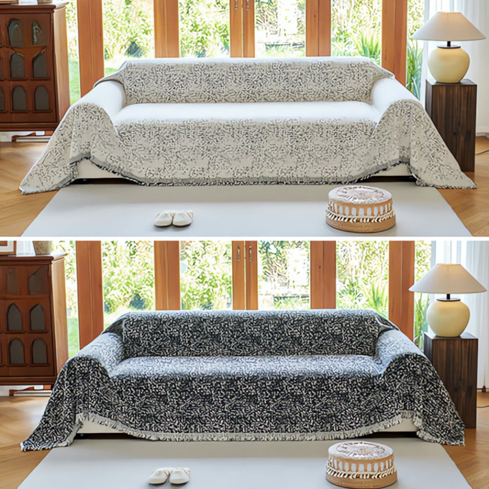 Skanto | Moderne Boho Bomull Sofa Deksel Vendbar Design