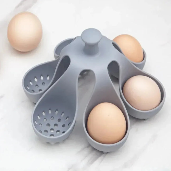 Kokteggbeholder Silikon Egg Dampbrett med Antiskoldhåndtak | Skanto