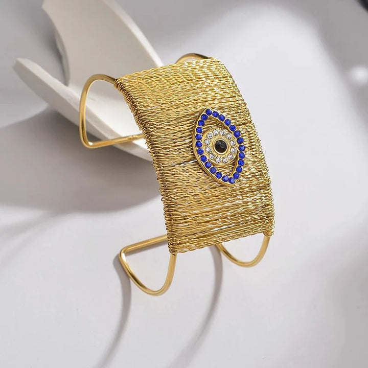 Skanto | Bold Boho Bred Åpning Armring
