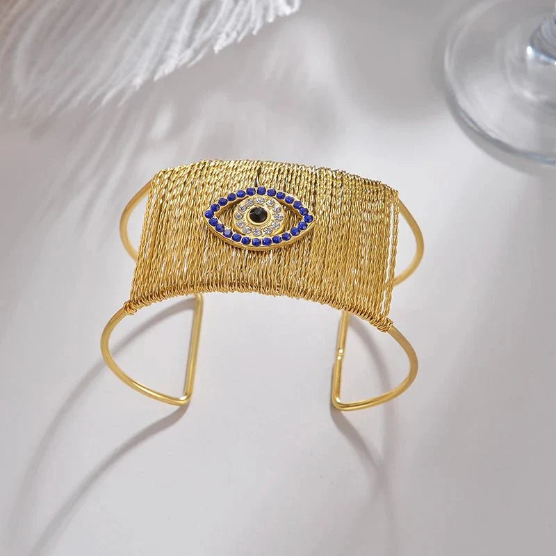 Skanto | Bold Boho Bred Åpning Armring