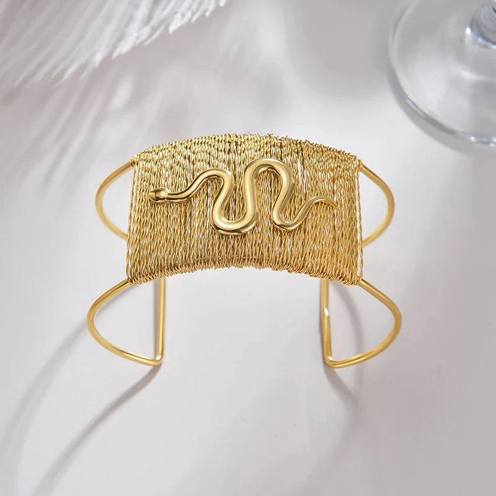 Skanto | Bold Boho Bred Åpning Armring