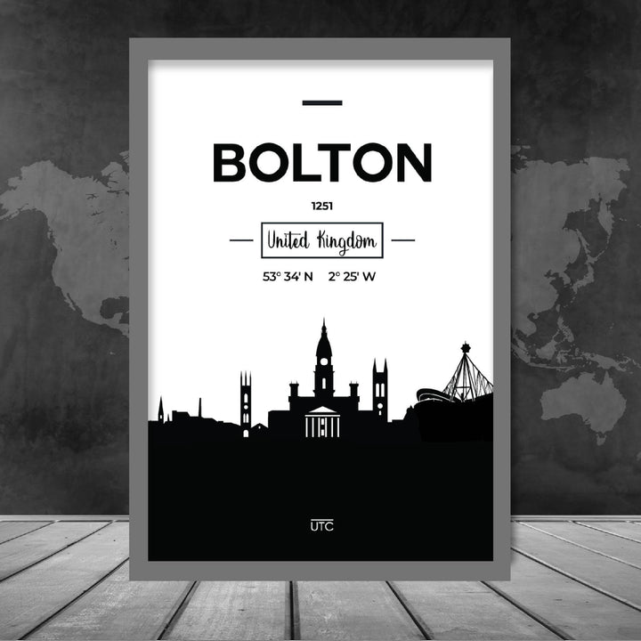 Bolton City Skyline byutsiktstrykk