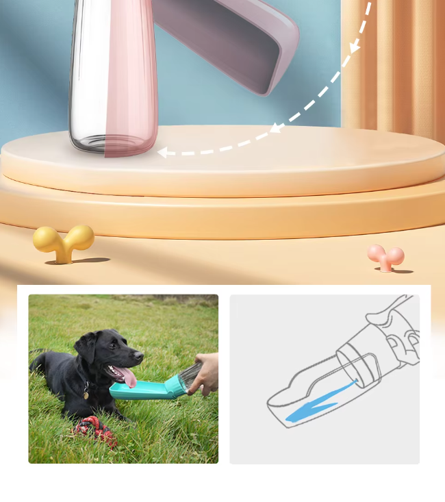 Skanto | Hund Vannflaske - Reise Lekkasjesikker 550ml