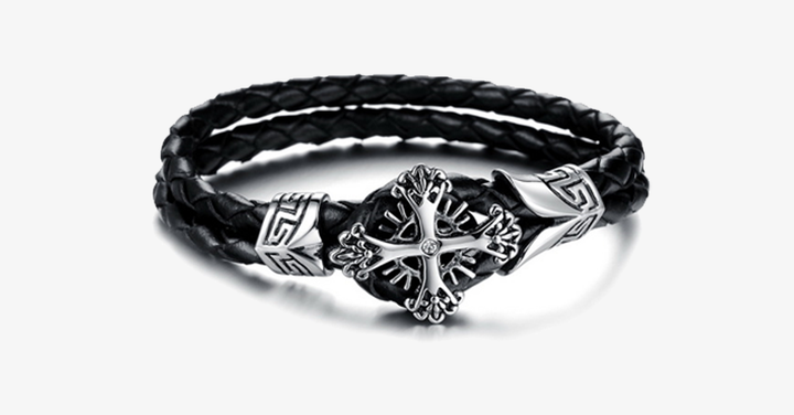 Skanto | Vintage Cross Herrearmbånd