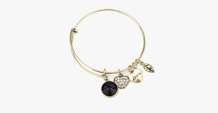 Skanto | Februar fødselsstein charm armbånd