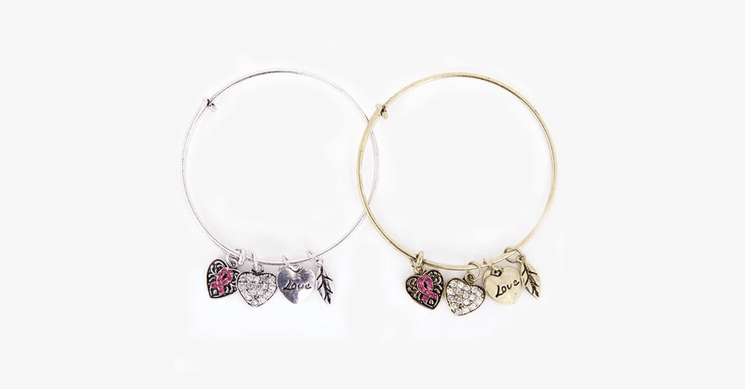 Skanto | Rosa Sløyfe Charm Armbånd