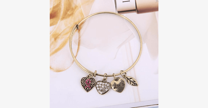 Skanto | Rosa Sløyfe Charm Armbånd