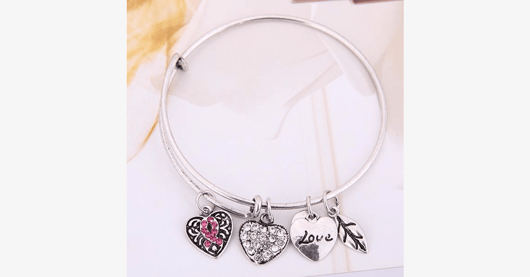 Skanto | Rosa Sløyfe Charm Armbånd