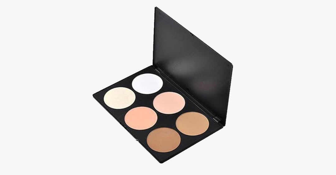 Skanto | Blush Bronzer med 6 matte pudderfarger - Gir deg en perfekt polert sminke