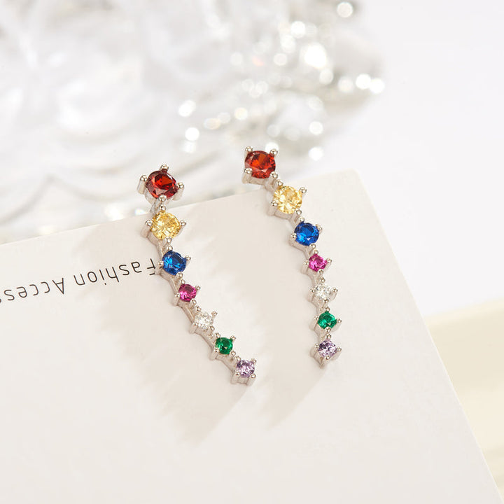 Skanto | Glamour | Skinnende Zirkon 925 Sterling Sølvørering