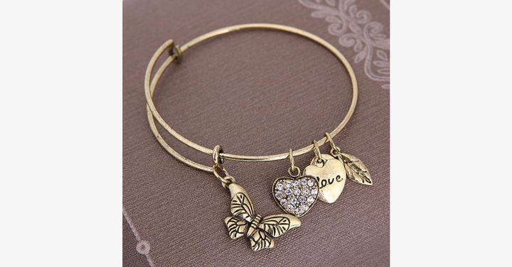 Skanto | Butterfly Love Charm Bracelet