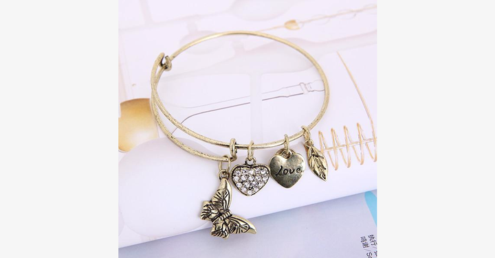 Skanto | Butterfly Love Charm Bracelet