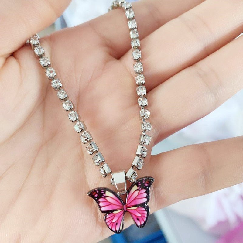 Skanto | Sommerfugl Rhinestone Anklet