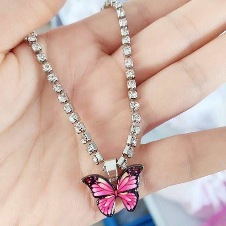 Skanto | Sommerfugl Rhinestone Anklet