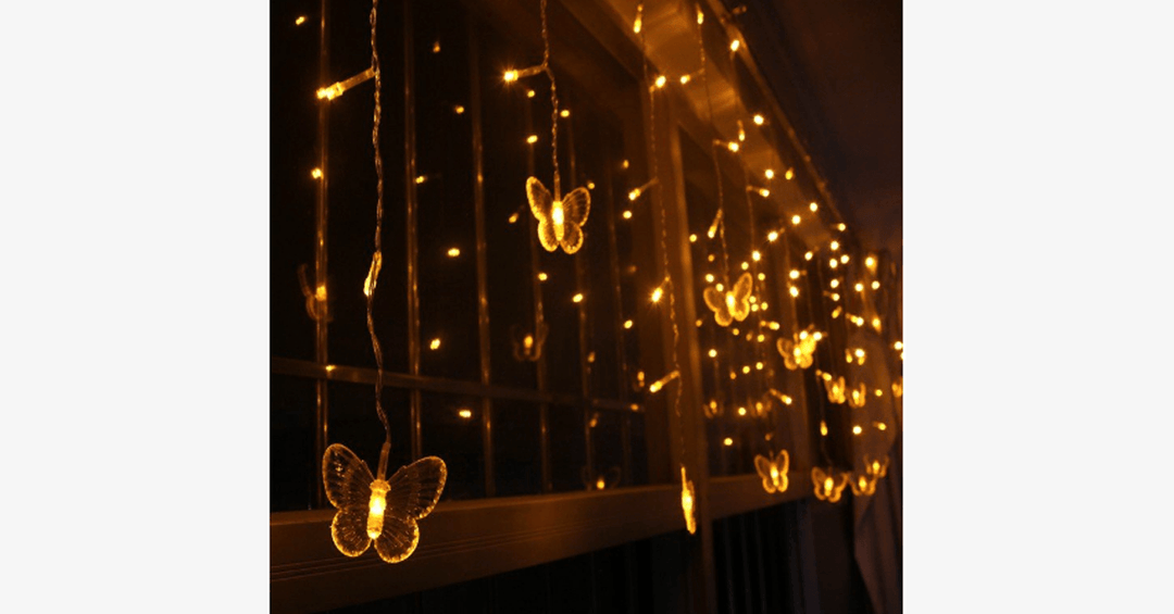 Skanto | 40-LED Festfeiring Aksjebutterfly Lyskilder - Batteridrevet - Perfekt for Fester!