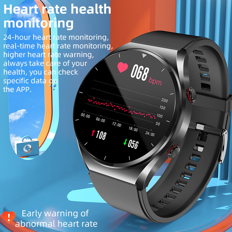 Skanto | One-Click Blodsukker | Blod Glukose Blodtrykk EKG | EKG HRV Hjertefrekvensmonitor Helse Smartklokke