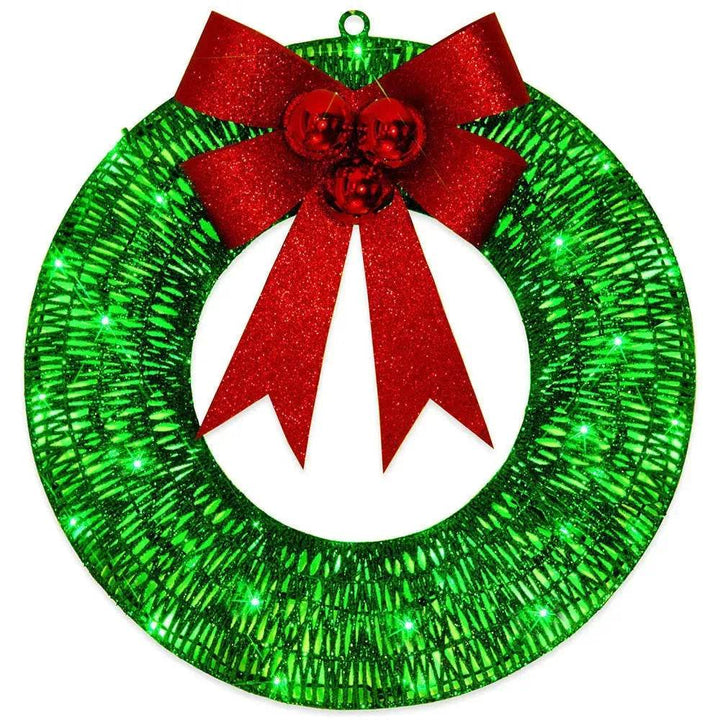 Skanto | Front Door Wreath Bowknot Luminescent LED Lys Julegirlander