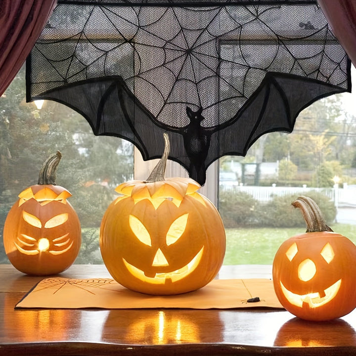 Skanto | Bordløper Sort Heklede Halloween Dekorasjon