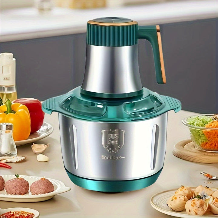 Skanto | Rustfritt Stål Kjøkkenmaskin – Kraftig Kjøttkvern & Grønnsakshakker (5L, 5000 RPM)