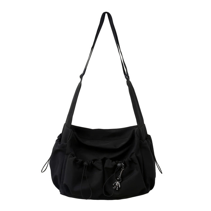 Skanto | UrbanLiner Nylon Messengerbag – Svart skulderveske med glidelås for daglig bruk