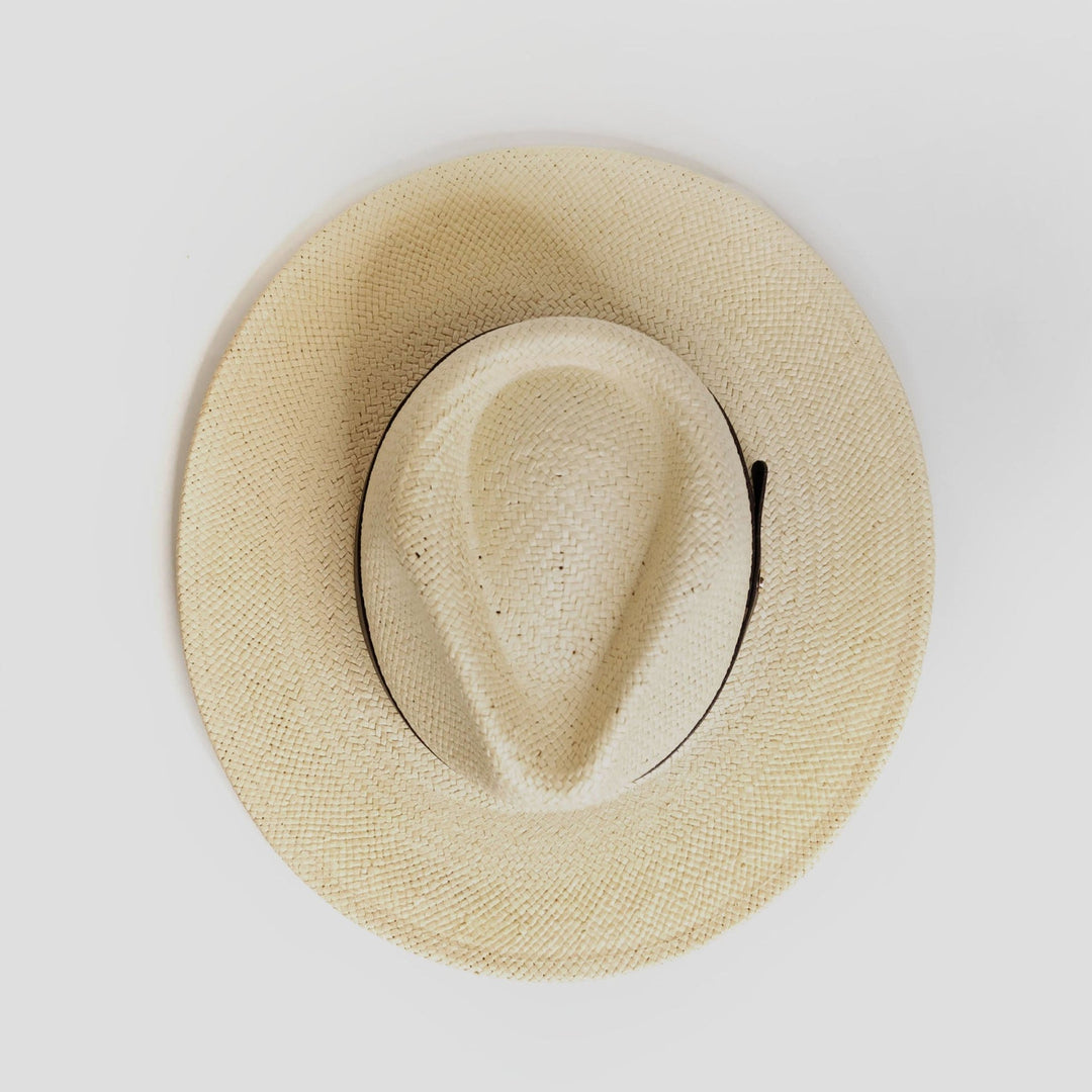 Moderne Minimalistisk Strå Fedora Hatt – Kaffe | Skanto