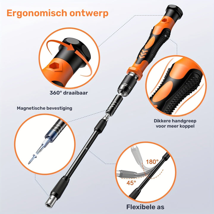 Precision Skrutrekker Sett 117-deler med Bits | Skanto