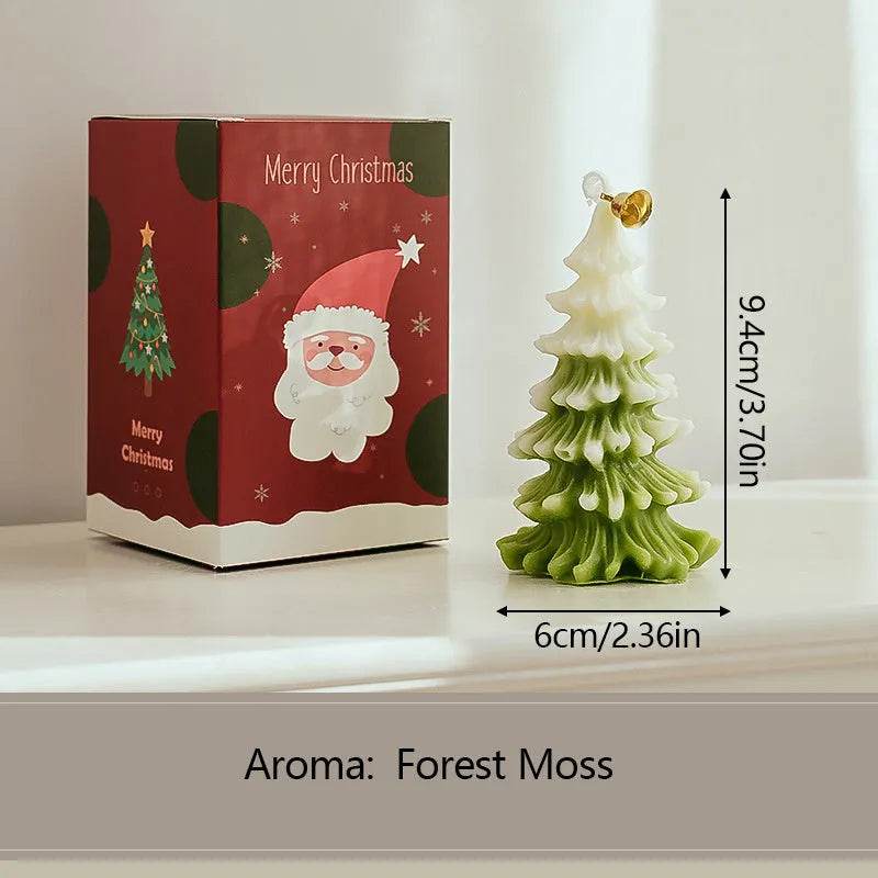 Skanto | God jul lys 3D juletreformede aromaterapi lys ornamenter Navidad nyttårs fest hjemme dekor Xmas gave