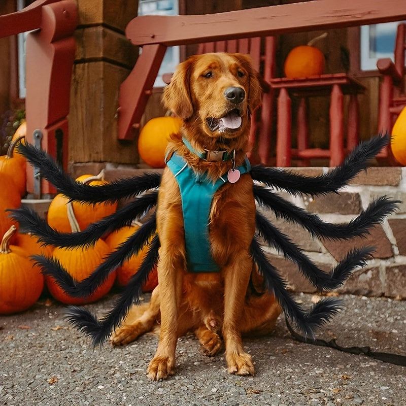 Skanto | Morsom Pels Hund Halloween Kostyme | Edderkopp Design