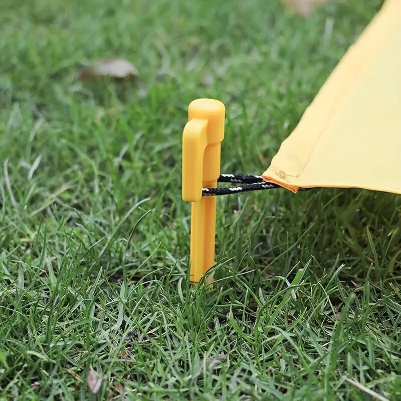 Skanto | Plast Teltplugger med Kroker – Camping Teltplugger for Presenninger og Baldakiner