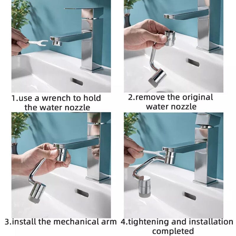 Skanto | FlexSplash - Premium 1080° roterbar kran for presis vannekontroll