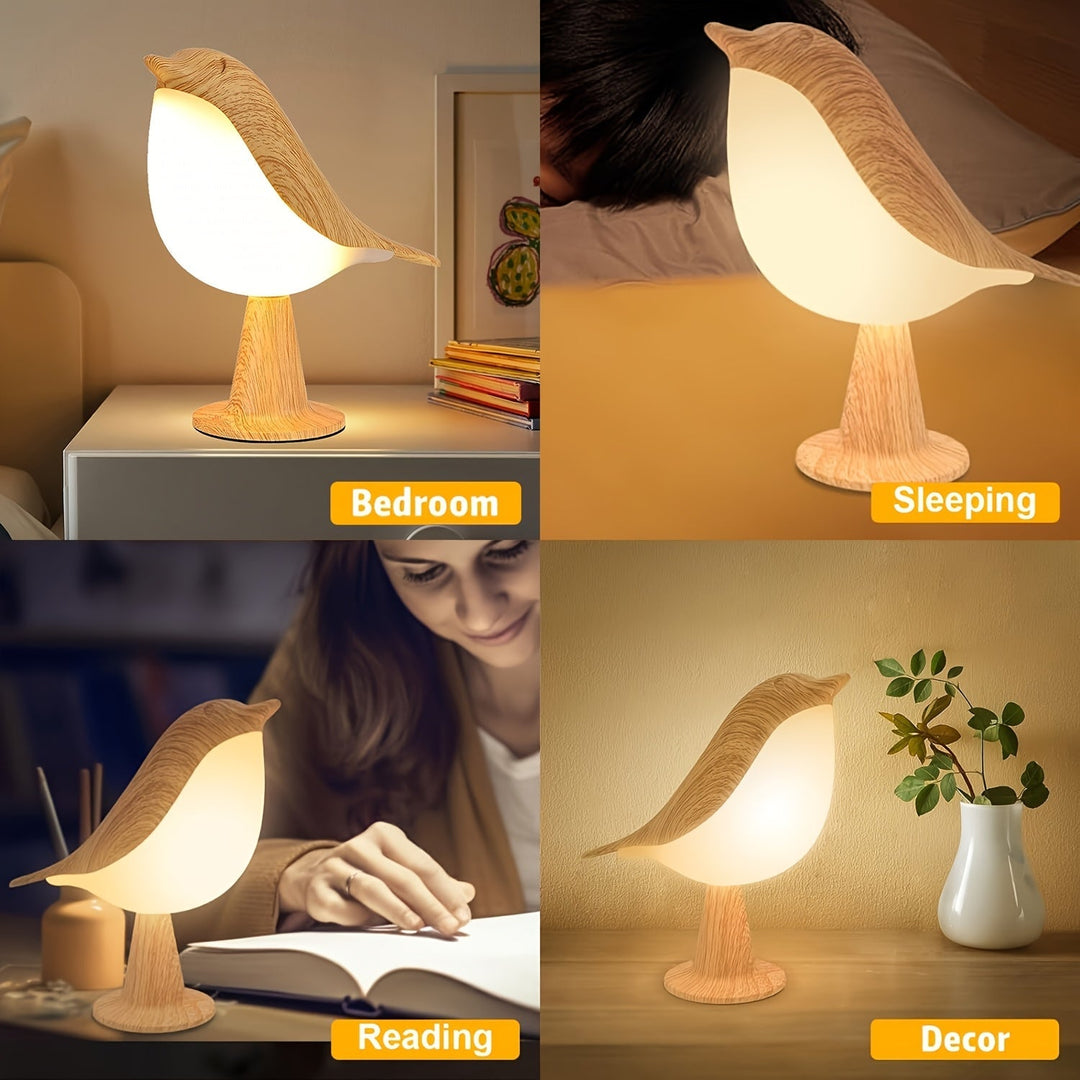BrightNest - USB LED Fugl Bordlampe med Touch Skanto