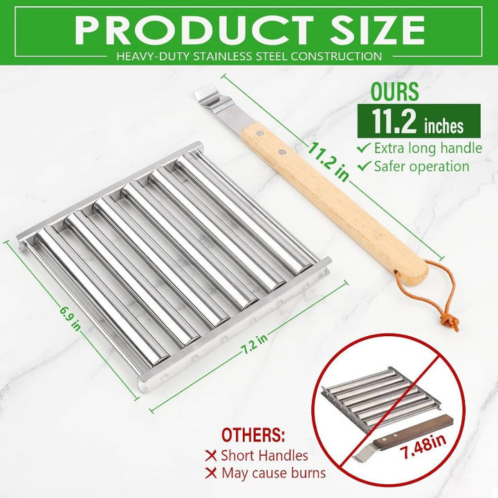 Roterende Pølsegrillstativ med Detachable Trehåndtak Skanto