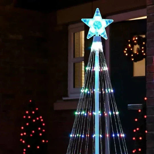 Skanto | Jul – Flerfarget Led Animasjon Utendørs Juletre Lysforestilling