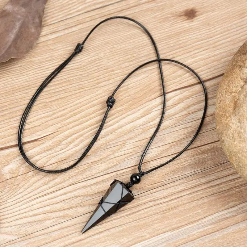 Skanto | Energisk Beskyttelses Obsidian Stein Halssmykke