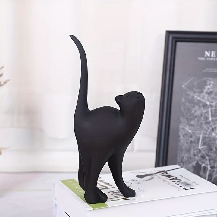Skanto | Moderne Harpiks Katt Figur – Nordisk Stil Dekor