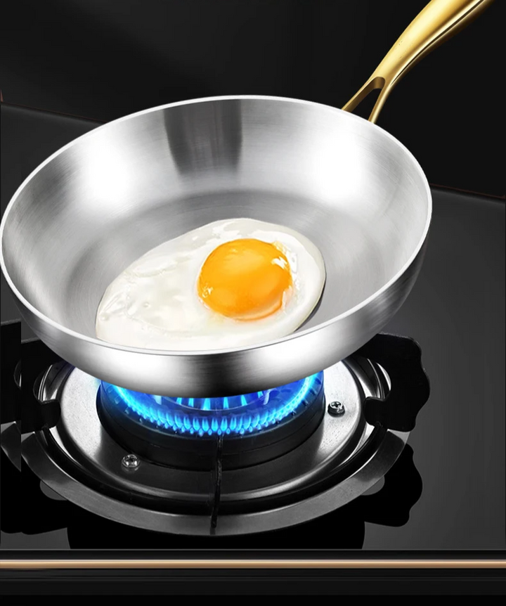 ChefSteel – Profesjonell Rustfritt Stål Stekepanne for Gass & Induksjon | Skanto