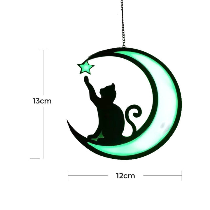 Skanto | Moon Cat Dekorasjon Anheng laget av Akryl